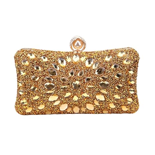 DSFDFDG Volldiamanten Abendtaschen Blume Strass Clutch Taschen Metall Perle Luxus Prom Hochzeit Abendessen Handtaschen Für Prom Hochzeit Party Bankett(Color 7) von DSFDFDG