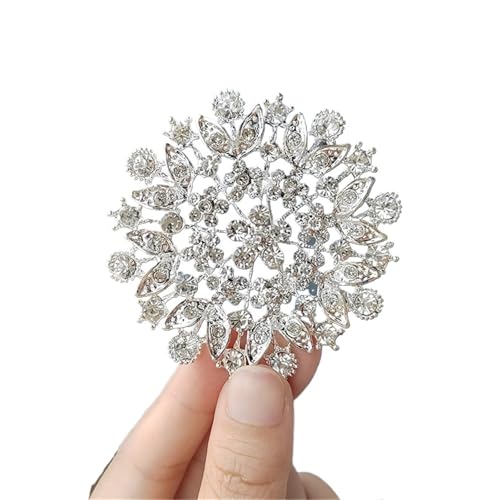 Elegante Kristall Perle Blume Broschen for Frauen Charms Strass Schmetterling Brosche Kleidung Anzug Pins Büro Party Schmuck(Color 2) von DSFDFDG
