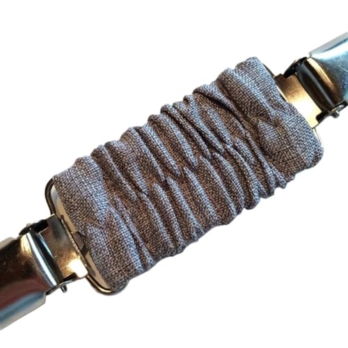 Frauen Retro Entenschnabel Gummiband Pullover Strickjacke Clip Frauen Vintage elastische Schal Kleid Beibehaltung(Light grey) von DSFDFDG