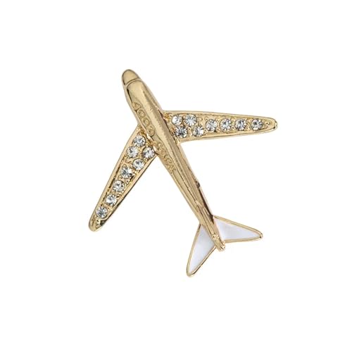 Kristall Flugzeug Brosche Pin Strass Flugzeug Anstecknadeln und Broschen Männer Anzug Kragen Nadel Zubehör(Color-02) von DSFDFDG