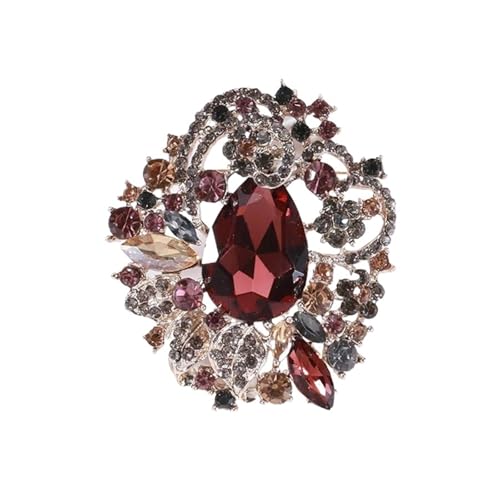 Kristall Luxus Klassische Temperament Alle-spiel Große Glas Strass Brosche Schmuck(Color4) von DSFDFDG
