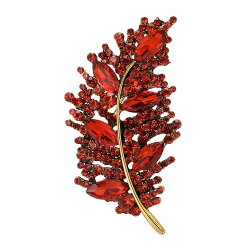 Luxus Kristallglas Feder Broschen for Frauen Unisex Strass Pins Mehrfarbig erhältlich Casual Party Zubehör(Color 3) von DSFDFDG