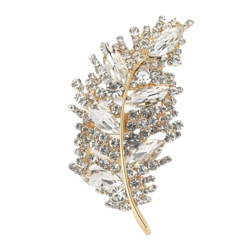 Luxus Kristallglas Feder Broschen for Frauen Unisex Strass Pins Mehrfarbig erhältlich Casual Party Zubehör(Color 5) von DSFDFDG