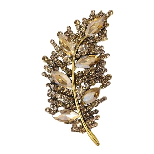 Luxus Kristallglas Feder Broschen for Frauen Unisex Strass Pins Mehrfarbig erhältlich Casual Party Zubehör(Color 6) von DSFDFDG