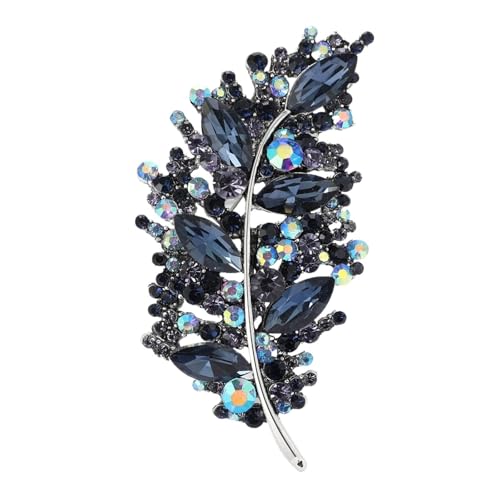 Luxus Kristallglas Feder Broschen for Frauen Unisex Strass Pins Mehrfarbig erhältlich Casual Party Zubehör(Color 7) von DSFDFDG