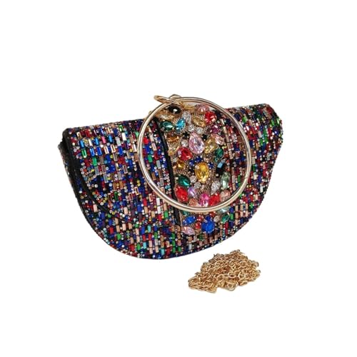 Shiny Diamonds Damen-Strass-Grifftasche for Party und Hochzeit, Damentasche, lässige Tasche Für Prom Hochzeit Party Bankett(Color 9) von DSFDFDG