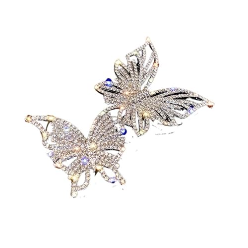 Zwei Schmetterling Strass Brosche for Frauen geometrische Kristall Statement Schmuck Hochzeit Braut zierliche Accessoires von DSFDFDG
