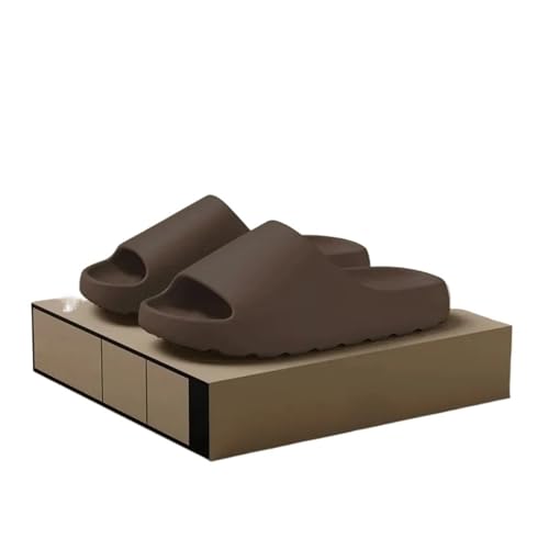 DSFIHJO wolkenpantoffeln Coconut Slippers Cloud Dickbesohlte Strandschuhe Herren Hausschuhe Damen Sandalen EVA Slides Sommer Weicher Boden(Brown,44-45) von DSFIHJO