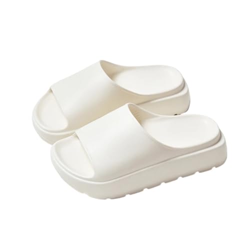 DSFIHJO wolkenpantoffeln Dicke untere Plattform-Wolken-Hausschuhe Frauen Eva Indoor Home Slides Frau Sommer Leichte rutschfeste Strandsandalen Flip Flop(Beige,40-41) von DSFIHJO