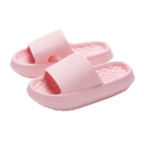 DSFIHJO wolkenpantoffeln Dicker Boden Wolken Hausschuhe Frauen Sommer Leichte weiche Sohle Plateau Sandalen Frau Lässige rutschfeste Strandschuhe Slides(Pink,44-45) von DSFIHJO