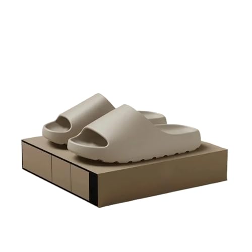 DSFIHJO wolkenpantoffeln Herren-Hausschuhe Cloud Dicksohlen Sandalen Sommer Soft Bottom Beach Herren Hausschuhe Damen EVA Slides Strandsandalen(Beige,38-39) von DSFIHJO