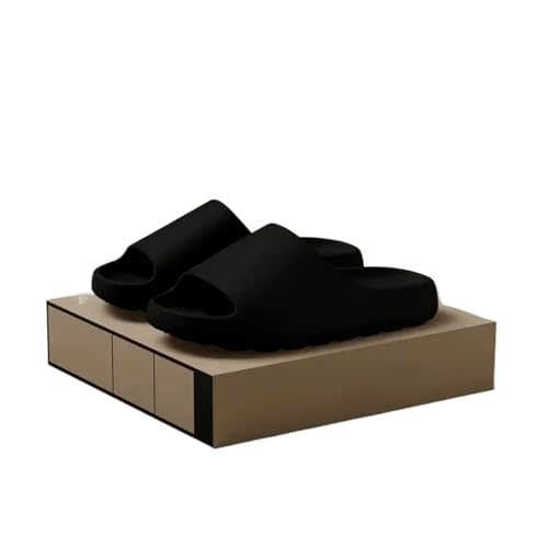 DSFIHJO wolkenpantoffeln Herren-Hausschuhe Cloud Dicksohlen Sandalen Sommer Soft Bottom Beach Herren Hausschuhe Damen EVA Slides Strandsandalen(Black,42-43) von DSFIHJO