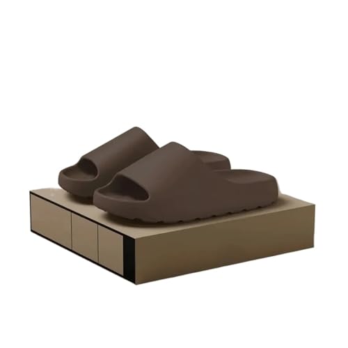 DSFIHJO wolkenpantoffeln Herren-Hausschuhe Cloud Dicksohlen Sandalen Sommer Soft Bottom Beach Herren Hausschuhe Damen EVA Slides Strandsandalen(Coffee,38-39) von DSFIHJO