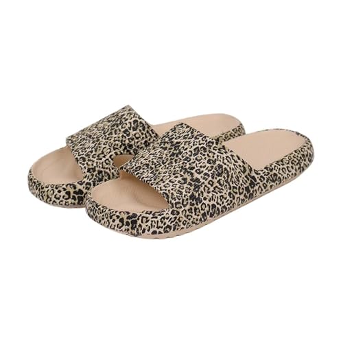 DSFIHJO wolkenpantoffeln Herren Orthopädische Slides Cloud Slipper Sommer Badezimmer Hausschuhe Home Paar Flip-Flops Indoor Rutschfeste Sandalen Frauen(Leopard,44-45) von DSFIHJO