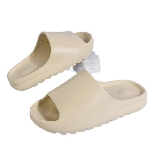 DSFIHJO wolkenpantoffeln Slides For Herren Outdoor Trendy Sliders Mit Dicker Sohle Strandsandalen Designer-Slides Aus Knochen Damen(Beige,39(24.5cm)) von DSFIHJO