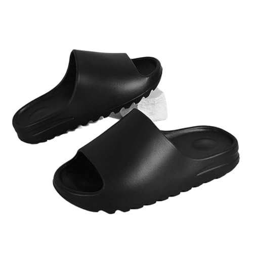 DSFIHJO wolkenpantoffeln Slides For Herren Outdoor Trendy Sliders Mit Dicker Sohle Strandsandalen Designer-Slides Aus Knochen Damen(Black,45(27.5cm)) von DSFIHJO