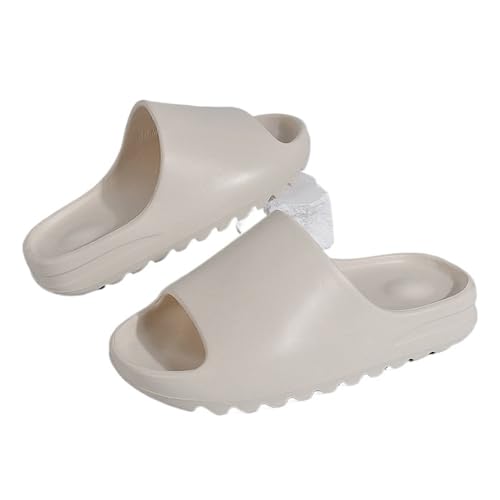 DSFIHJO wolkenpantoffeln Slides For Herren Outdoor Trendy Sliders Mit Dicker Sohle Strandsandalen Designer-Slides Aus Knochen Damen(Creamy white,43(26.5cm)) von DSFIHJO