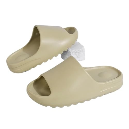 DSFIHJO wolkenpantoffeln Slides For Herren Outdoor Trendy Sliders Mit Dicker Sohle Strandsandalen Designer-Slides Aus Knochen Damen(Dark beige,43(26.5cm)) von DSFIHJO
