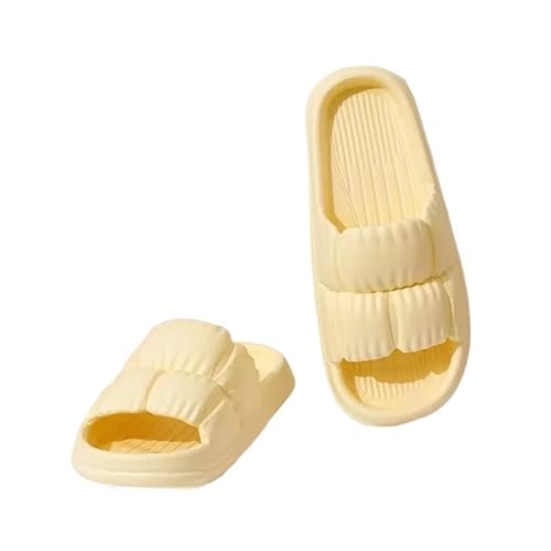 DSFIHJO wolkenpantoffeln Slip Hausschuhe Indoor Home Blume Sommer Einfache Anti Herren- und Damen Leichte Frühlings-Cool Soft Bottom Badezimmer(Yellow,36-37) von DSFIHJO