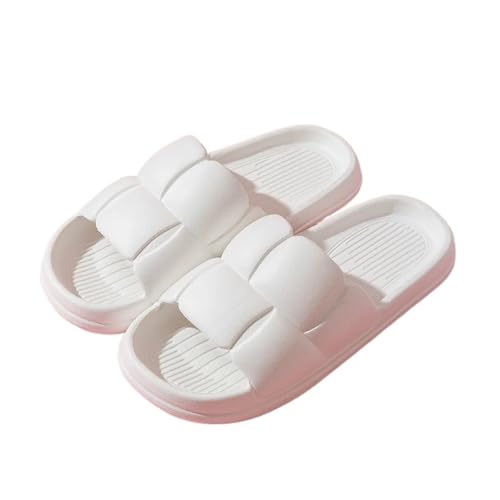 DSFIHJO wolkenpantoffeln Sommer Frauen Strand Hausschuhe Dicke Plattform Eva Hause Flip-Flops Damen Weiche Sohle Wolke(WHITE,42-43) von DSFIHJO