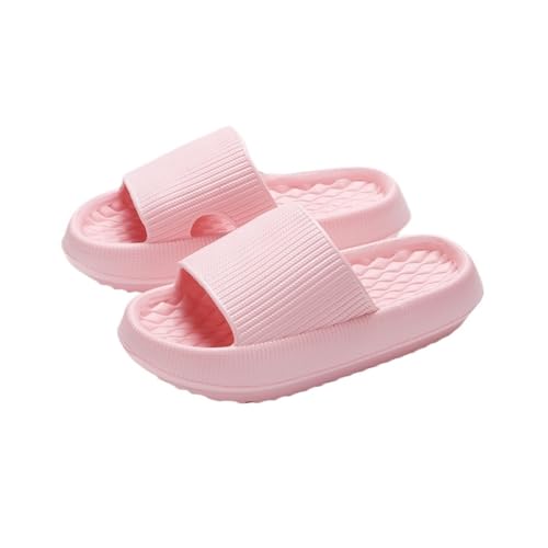 DSFIHJO wolkenpantoffeln Sommer rutschfeste weiche Wolkenpantoffeln Damen Bequeme dicke Plateaurutschen Frau Paar Badezimmer Home Flip-Flops(Pink,36-37) von DSFIHJO