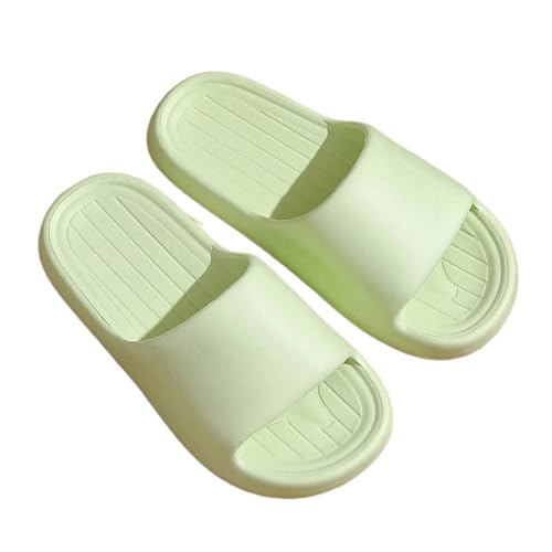 DSFIHJO wolkenpantoffeln Weiche Hausschuhe Paare Home Slipper Sommer Frauen Schlafzimmer Dicke Sohle Schuhe Strand Sandalen Männer Flip-Flops Duschschuhe(Green,42-43) von DSFIHJO