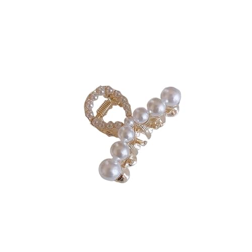 Haarklammern Metall Stil Imitation Perle Geometrische Mini Nette Haar Krallen for Frauen Temperament Trend Shark Clip Senior Zubehör(Style5) von DSFIHJO