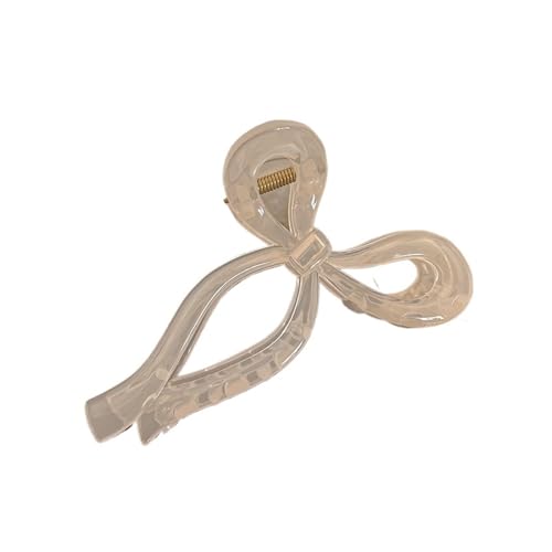 Haarklammern Pferdeschwanzschleife Große Haarkralle Krabbenhaarschmuck for Frauen Solide Bowknot Haarspangen Haarnadeln Mädchen Haarspangen Stirnbänder(Milk white) von DSFIHJO