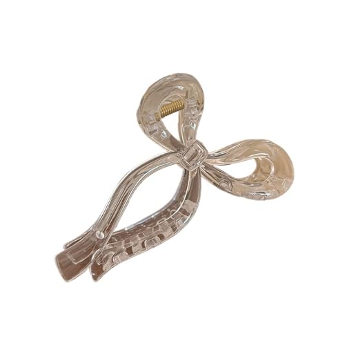 Haarklammern Pferdeschwanzschleife Große Haarkralle Krabbenhaarschmuck for Frauen Solide Bowknot Haarspangen Haarnadeln Mädchen Haarspangen Stirnbänder(Transparent) von DSFIHJO