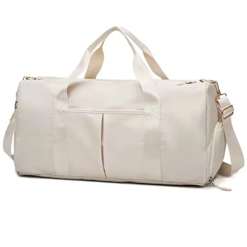 Sporttasche Reisetaschen Damen Große Kapazität Fitnesstasche Gepäcktaschen Koffer und Reisetasche Handtasche for Einkaufstasche Strandtaschen(White) von DSFIHJO