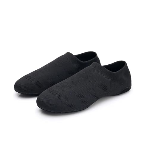 jazztanzschuhe Damen Jazz Dance Schuhe Frauen Männer Kinder Ballsaal Moderne Praxis Tanzen for Ballett Lehrer Tanz Mädchen(Indoor Black,40) von DSFIHJO