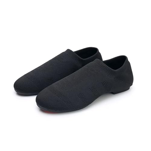 jazztanzschuhe Damen Jazz Dance Schuhe Frauen Männer Kinder Ballsaal Moderne Praxis Tanzen for Ballett Lehrer Tanz Mädchen(Outdoor Black,34) von DSFIHJO