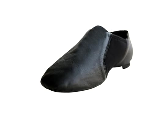 jazztanzschuhe Damen Jazzschuhe Damen Tanzschuhe Herren Jazz Neopren Stretch Stiefel Slip On Dance Sneaker Gymnastik(Black,35) von DSFIHJO