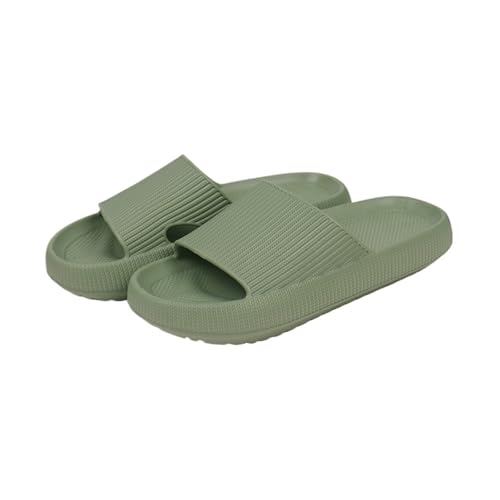 wolkenpantoffeln Herren Orthopädische Slides Cloud Slipper Sommer Badezimmer Hausschuhe Home Paar Flip-Flops Indoor rutschfeste Sandalen Frauen(Green,46-47) von DSFIHJO