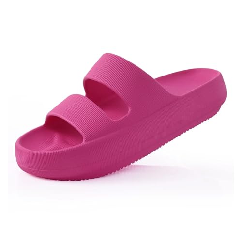 wolkenpantoffeln Orthopädische Hausschuhe for Damen, mit Fußgewölbeunterstützung, weiche, wasserdichte Slip-On-Sandalen den Außenbereich, leichte Wolken-Hausschuhe(Rose,43) von DSFIHJO