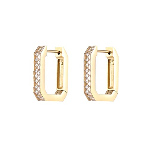 DSHUAI Goldene Ohrringe Damen,Damen Goldene Creolen Galvanik 14K Material Eingelegter Zirkon Mode Rechteck Ohrring Alltagskleidung Geschenke Für Sie DSHUAI Goldene Ohrringe Damen,Damen Goldene Creolen Galvanik 14K Material Eingelegter Zirkon Mode Rechteck Ohrring Alltagskleidung Geschenke Für Sie von DSHUAI
