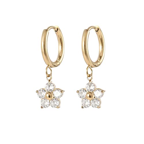 DSHUAI Goldene Ohrringe Damen,Goldene Creolen Der Frauen Galvanik 14K Material Mode Pflaumenblüte Zirkon Baumeln Ohrring Alltagskleidung Geschenke Für Sie DSHUAI Goldene Ohrringe Damen,Goldene Creolen Der Frauen Galvanik 14K Material Mode Pflaumenblüte Zirkon Baumeln Ohrring Alltagskleidung Geschenke Für Sie von DSHUAI
