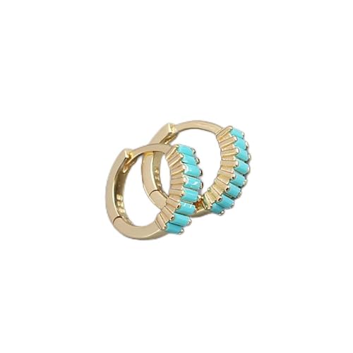 DSHUAI Goldene Ohrringe Damen,Goldene Runde Ohrschnallen Für Damen Ganzkörpermaterial 925 Erschwinglicher Luxus Intarsien Baguette Blau Türkis Ohrknochen Earwear Alltagskleidung Geschenke Für Sie DSHUAI Goldene Ohrringe Damen,Goldene Runde Ohrschnallen Für Damen Ganzkörpermaterial 925 Erschwinglicher Luxus Intarsien Baguette Blau Türkis Ohrknochen Earwear Alltagskleidung Geschenke Für Sie von DSHUAI