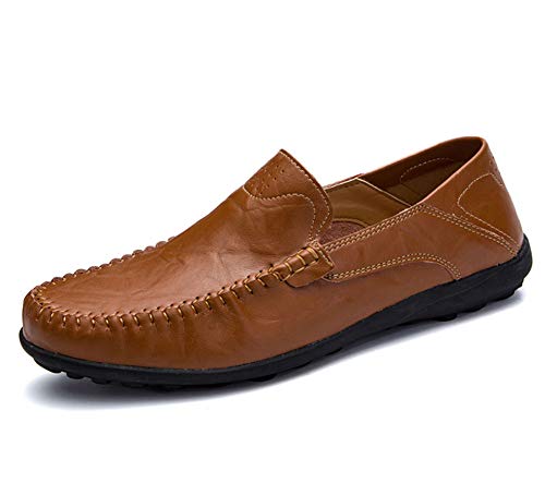 DSJJ Holiday Herren Mokassin Bootsschuhe Leder Loafers Schuhe Flache Fahren Halbschuhe Slippers Herren Mokassins von DSJJ