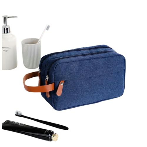 Dskdfhn Kosmetiktasche Toilettenbeutel Tragbarer Kosmetik -Aufbewahrungsbeutel Moderner Einfacher Fahrtasche Mit Großer Kapazität-Blau von DSKDFHN