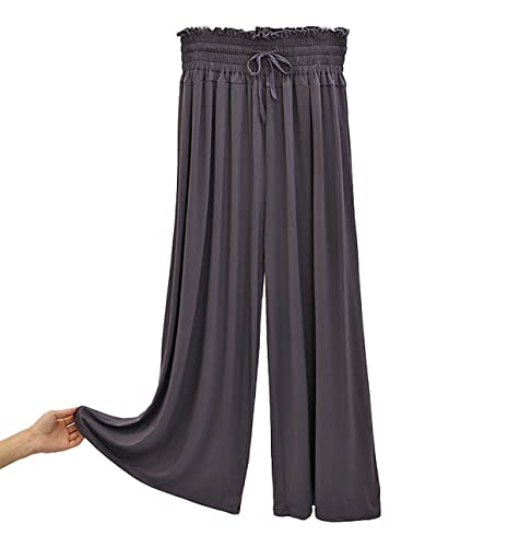 DSKK Hosen Damen Stretch high Waist weiche Modal Loungehose Damenhose mit elastischem Pyjamahose Jogginghose Freizeithose (6#,Eine Größe,DE/NL/SE/PL,Alphanumerisch,Einheitsgröße) von DSKK