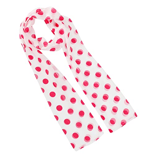 DSKOBT Damen-Schal, rosa Punkte und blaue Retro-Brille, Halloween, Party, Requisiten, Zubehör, Kostüm, 2 Stück, Pink von DSKOBT