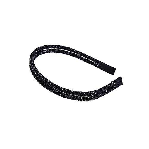 DSOUWEH Strass Frauen Stirnband, entzückender einfacher Stil, Ersatz, stilvolles Mädchen Damen Friseur Haarstyling Stirnband, Schwarz von DSOUWEH