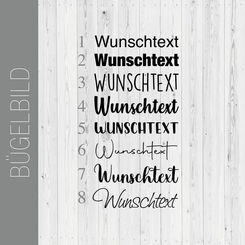 Bügelbild/Bügelfolie Wunschtext Geburtstag Jahrestag Datum T-Shirt Applikation Flexfolie Doityourself Textildruck von PrintsAndStitchesByD