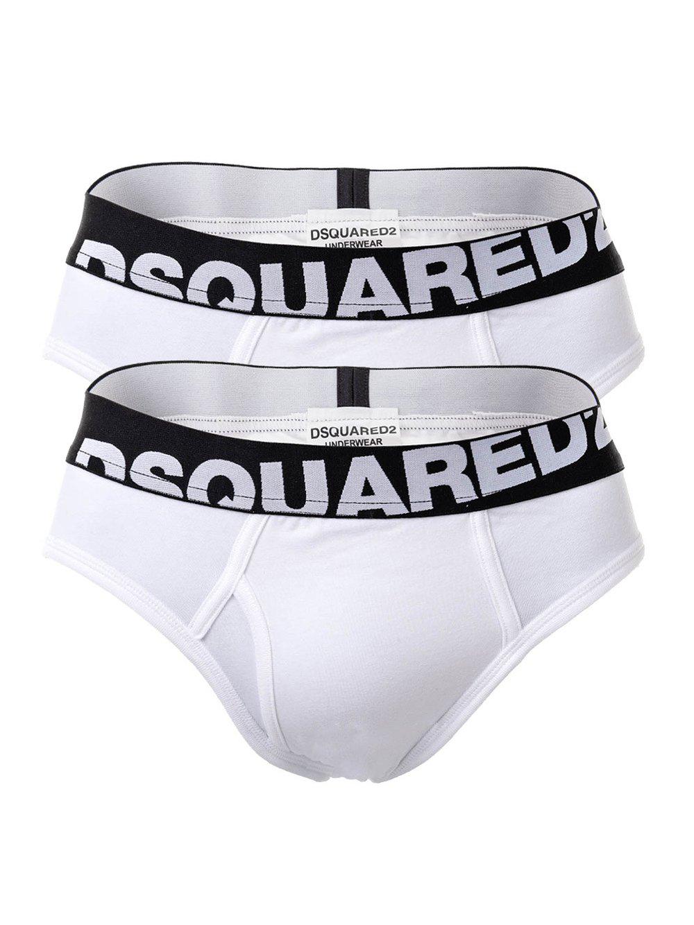 Dsquared Slip 2er Pack Herren Baumwolle, weiß von DSQUARED