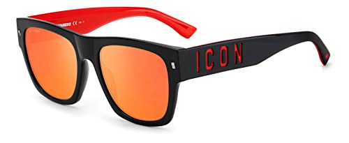 DSQUARED2 ICON Unisex Icon 0004/s Sunglasses, OIT/UZ Black RED, 55 von DSQUARED2