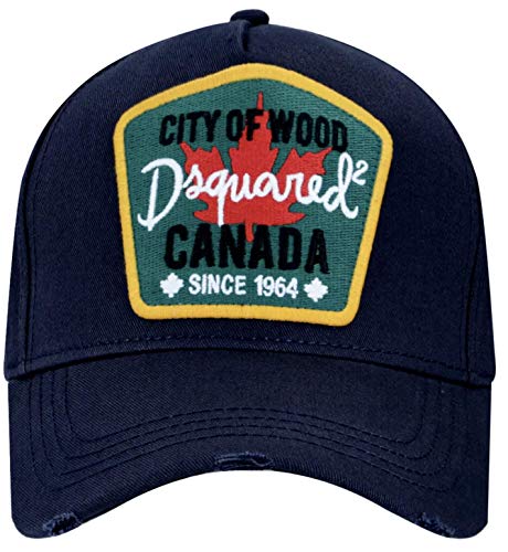 DSQUARED2 Canada City of Wood Embroidered Iconic Baseball Cap Kappe Basebalkappe Hat Hut von DSQUARED2