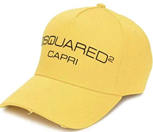 DSQUARED2 Capri Italy Yellow Baseballcap Cap Kappe Basebalkappe Hat Hut von DSQUARED2