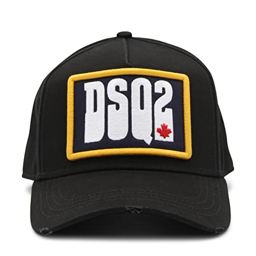 DSQUARED2 Dsquared DSQ Cap Logo-Embroidered Baseballcap Cap BCM0682 2124 Black - SCHWARZ von DSQUARED2