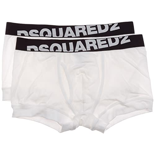 DSQUARED2 Herren Trunk, 2er Pack, White, L von DSQUARED2